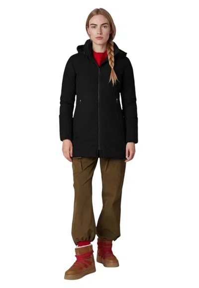 Save The Duck Down Jacket 3/4 Woman  D40060w-ne Rachel. In Black