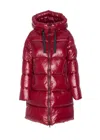 Save The Duck Red Down Jacket Frontal Zip Closure In Red