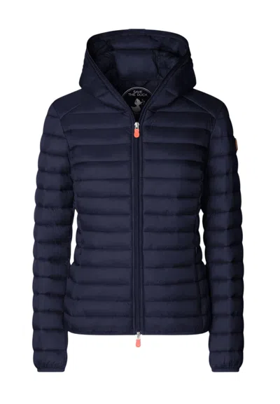 Save The Duck Down Jacket Woman  D33620w-blu Daisy. In Blue