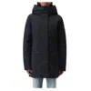 Save The Duck Drawstring Hood Long Sleeve Jacket In Black
