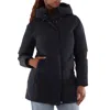 Save The Duck Drawstring Hood Long Sleeve Jacket, Brand Size 0 (size X-small) In Blue