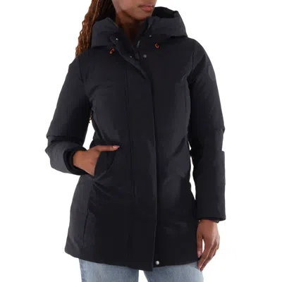 Save The Duck Drawstring Hood Long Sleeve Jacket, Brand Size 0 (size X-small) In Blue