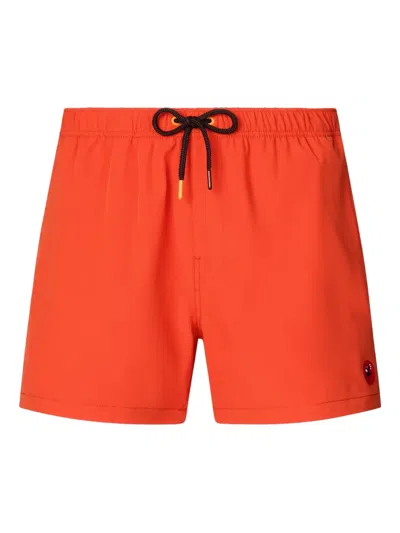 Save The Duck Drawstring Swim Shorts In Red