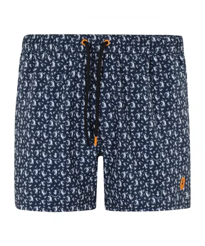 Save The Duck Drawstring Swimming Trunks In Blue
