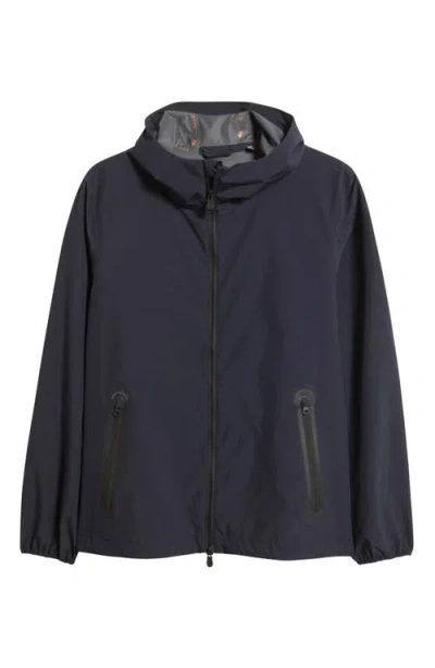 Save The Duck Drop Hooded Rain Jacket In Blue
