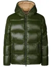 Save The Duck Hooded Puffer Jacket In Green