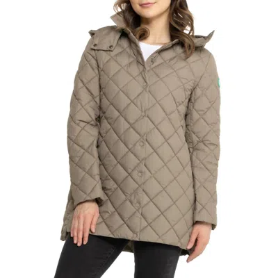 Save The Duck Edith Jacket In Elephant Grey In Multi