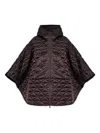 Save The Duck Effi Hooded Cape In Brown