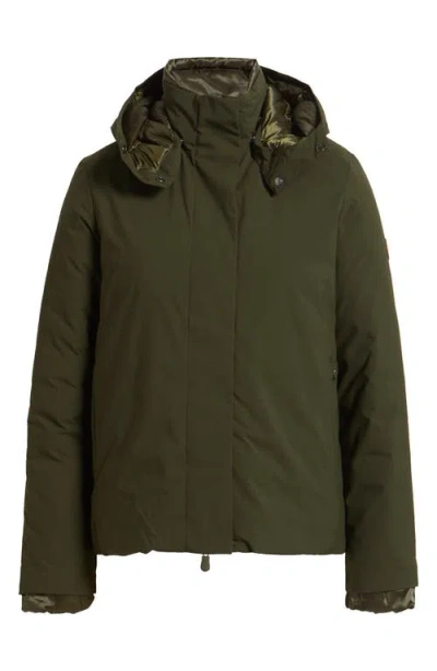 Save The Duck Elaine Waterproof Hooded Jacket In Green