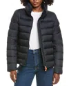 Save The Duck Eleonora Short Basic Funnel Neck Jacket In Blue