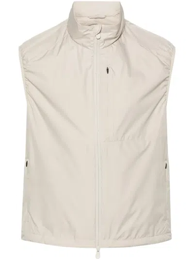 Save The Duck Ellis Logo-patch Gilet In Neutrals