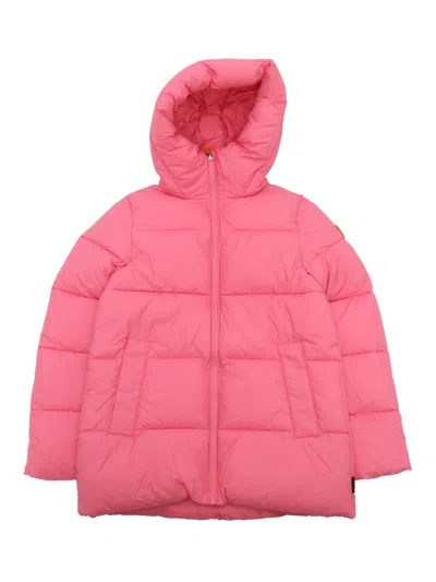 Save The Duck Kids' Elm Hooded Jacket In Pink