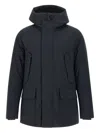 Save The Duck Elon Adjustable Hood Parka In Blue