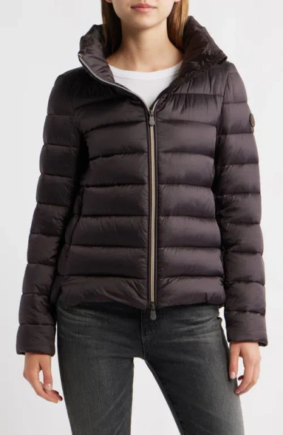Save The Duck Elsie Water Resistant Quilted Puffer Coat In Black