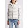 Save The Duck Elvira Quilted Water Repellent Hooded Puffer Jacket In Fog Grey