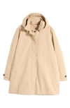 Save The Duck Embie Water Repellent Hooded Jacket In Stardust Beige