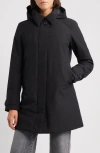 Save The Duck Embie Water Resistant Hooded Jacket In Black