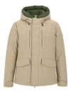 Save The Duck Enzo Hooded Flap-pocket Parka In Neutral