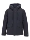 Save The Duck Enzo Hooded Pocket Parka In Blue