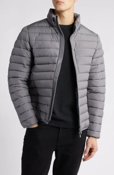 Save The Duck Erion Water Repellent Quilted Puffer Jacket In Mid Grey