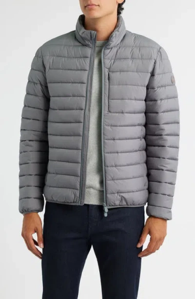Save The Duck Erion Water Resistant Quilted Puffer Jacket In Gray