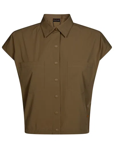 Save The Duck Essential Mini Shirt Top In Beige