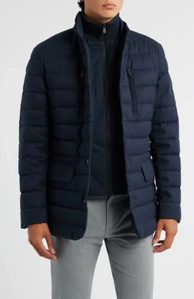 Save The Duck Felipe Water Resistant Quilted Jacket In Blue