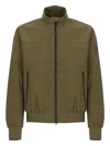 Save The Duck Finlay High-neck Zip-front Bomber Jacket In Green