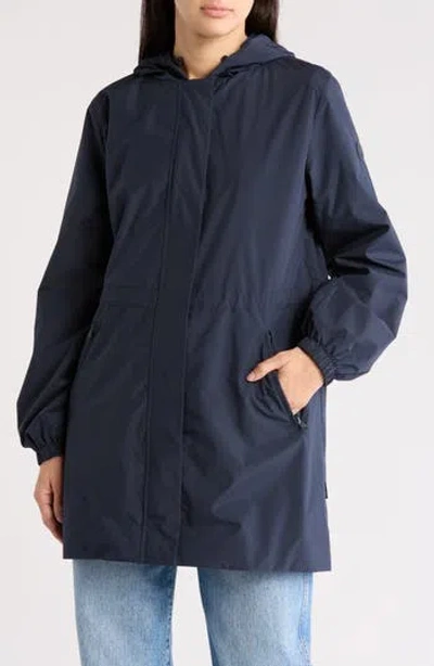 Save The Duck Fiorella Hooded Windbreaker Jacket In Blue Black