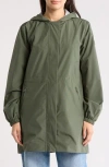 Save The Duck Fiorella Hooded Windbreaker Jacket In Thyme Grey