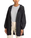 Save The Duck Fleur Hooded Raincoat In Black