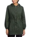 Save The Duck Fleur Hooded Raincoat In Thyme Green
