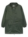 Save The Duck Lightweight Green Nylon Parka With Practical Features In Green