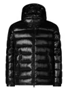 Save The Duck Florian Down Jacket With Lacquered Finish And Removable Hood Clothing In Black