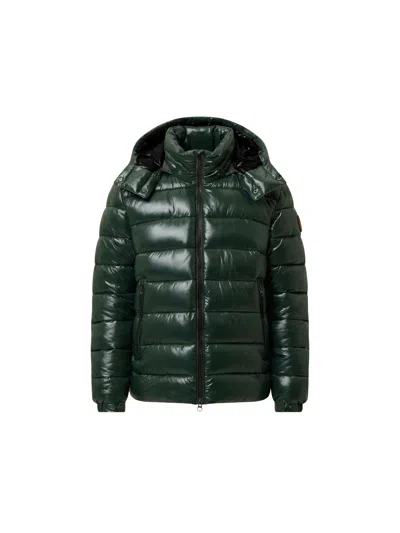 Save The Duck Florian High-shine Quilted Recycled Nylon Down Jacket In Green