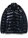 Save The Duck Florian Lacquered Effect Hooded Puffer Jacket In Blue