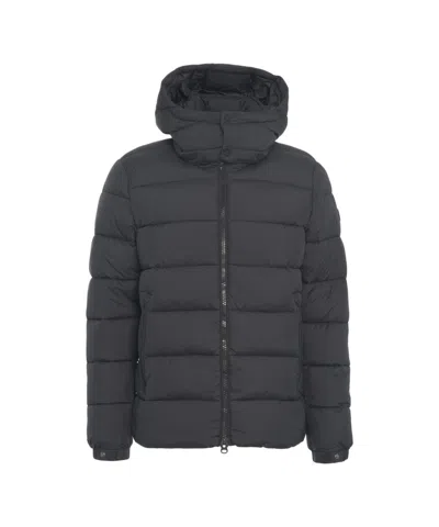 Save The Duck Functional Puffer Jacket With Fixed Hood And Plumtech Insulation In Black