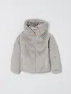 Save The Duck Fur  Kids Color Beige In Gray