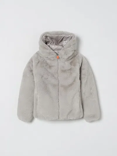 Save The Duck Fur  Kids Color Beige In Gray