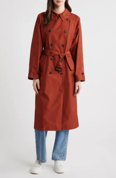 Save The Duck Gala Water Resistant Trench Coat In Brown