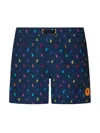 Save The Duck Getu Logo-print Swim Shorts In Blue