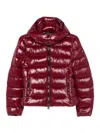 Save The Duck Cropped Puffer-style Jacket With High Collar In Red