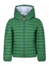 Save The Duck Giga Padded Hooded Jacket In Green
