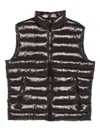 Save The Duck Lightweight Sleeveless Puffer Vest With Glossy Finish In Brown