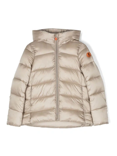Save The Duck Kids' Girl Beige Padded Jacket