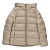 Save The Duck Girls Gracie Logo Patch Puffer Jacket In Beige