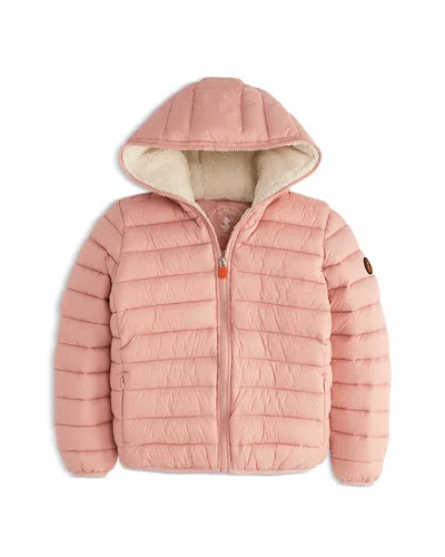 Save The Duck Girls' Leci Quilted Jacket - Little Kid, Big Kid In Pink