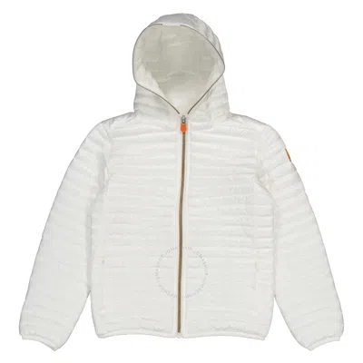 Save The Duck Girls Off White Lola Hooded Puffer Jacket