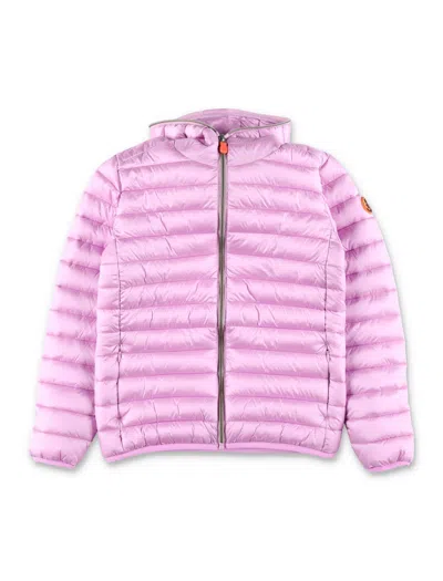 Save The Duck Kids'  Girls Quilted Puffer Jacket In Pink
