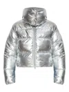 Save The Duck Giselle Short Down Jacket With High-shine Finish Clothing In Gray